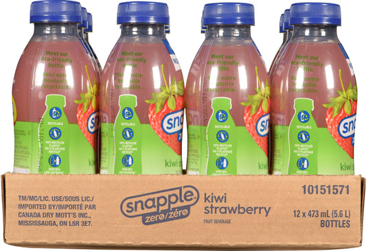 SNAPPLE KIWI STRAWBERRY TEA SUGAR-FREE, 12 X 473 ML
