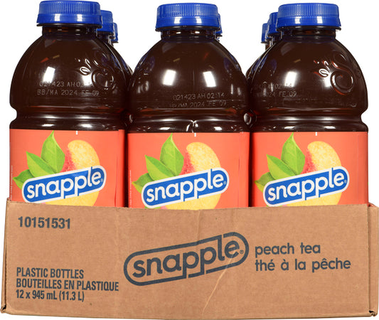 SNAPPLE PEACH TEA DRINK, 12 X 945 ML