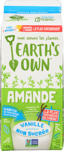 EARTH'S OWN, SO FRESH UNSWEETENDED VANILLA, 6 x 1.89 L