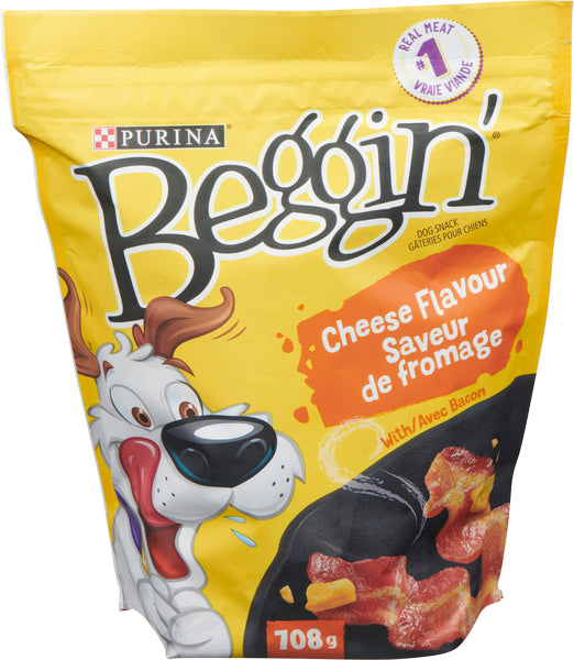 BEGGIN' STRIPS BACON DOG COLLAR FROM, 4 X 708 G