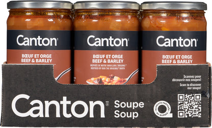 CANTON BEEF AND BARLEY SOUP, 12 X 615 ML