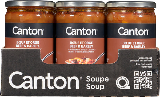 CANTON BEEF AND BARLEY SOUP, 12 X 615 ML