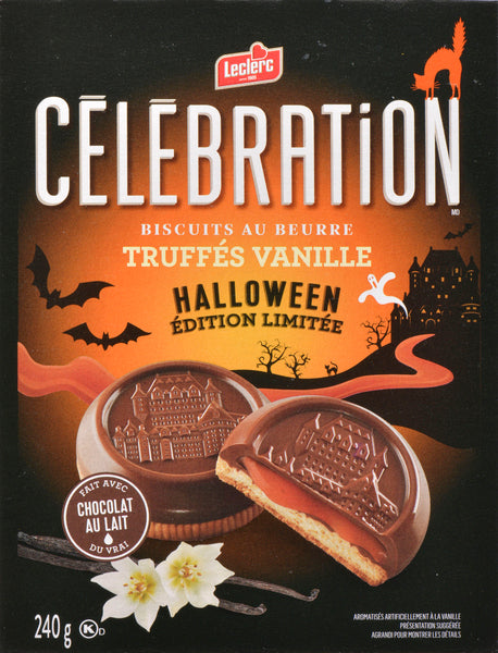 LECLERC CELEBRATION HALLOWEEN TRUFFLE COOKIE, 12 X 240 G