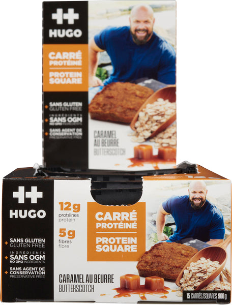 HUGO GIRARD BUTTERSCOTCH PROTEIN SQUARE, 30 X 60 G