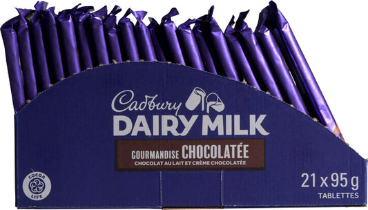 CADBURY DARK MILK GOURMET CHOCOLATE, 21 X 95 G