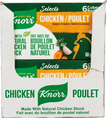 KNORR SELECTS CHICKEN BOUILLON CUBES, 24 X 6 UN