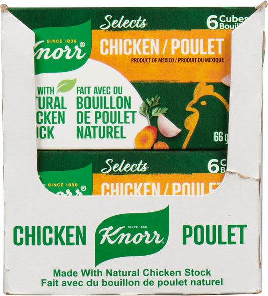 KNORR SELECTS CHICKEN BOUILLON CUBES, 24 X 6 UN