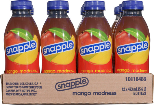 SNAPPLE MANGO JUICE, 12 X 473 ML