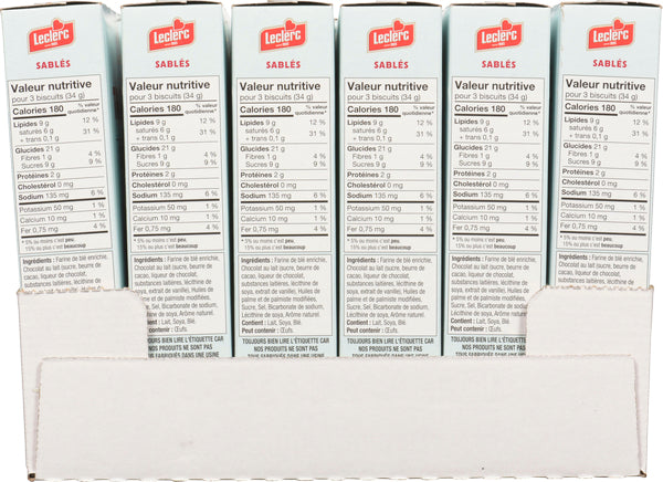LECLERC TRADITION MILK CHOCOLATE BISCUIT, 12 X 225 G