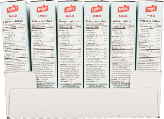 LECLERC TRADITION MILK CHOCOLATE BISCUIT, 12 X 225 G