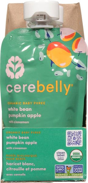 CERBELLY WHITE BEAN PUREE, 12 X 128 ML