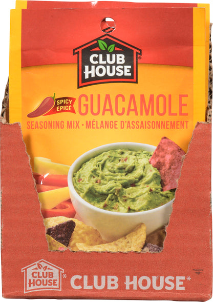 CLUBHOUSE MIXED SPICY GUACAMOLE SEASONING, 12 X 20 G