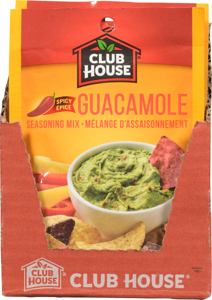 CLUBHOUSE MIXED SPICY GUACAMOLE SEASONING, 12 X 20 G