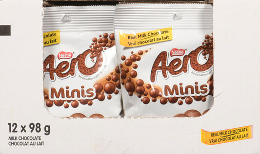 NESTLE AERO MINIS MILK CHOCOLATE, 12 X 98 G