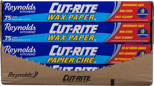 CUTRITE WAX PAPER 75 FEET, 24 X 1 UN