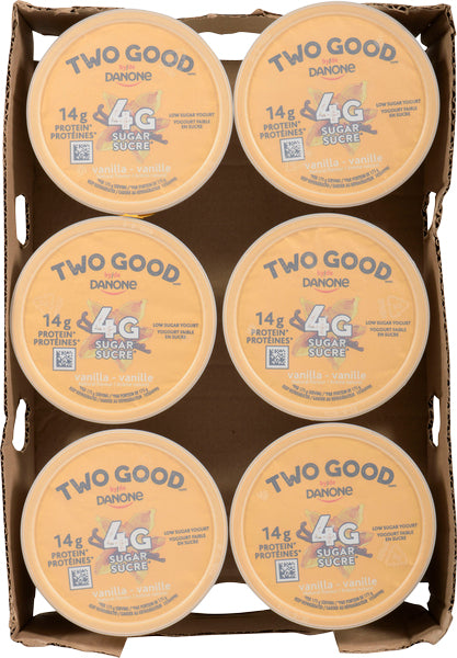 TWO GOOD GREEK YOGURT VANILLA, 6 X 625 G