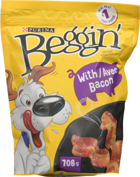 BEGGIN' STRIPS BACON DOG COLLAR, 4 X 708 G