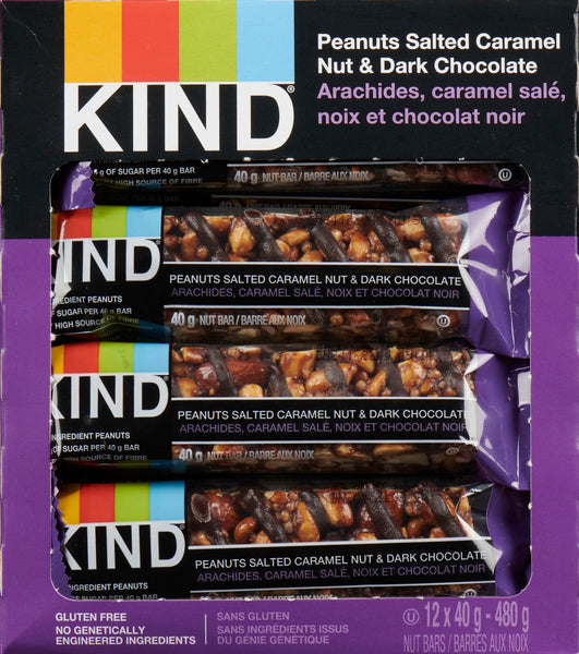 KIND BAR SALTED CARAMEL DARK CHOCOLATE, 12 X 40 G