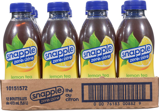 SNAPPLE ICED LEMON TEA ZERO, 12 X 473 ML