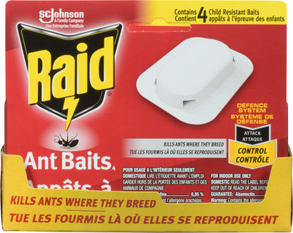 RAID ANT BAITS, 12 X 4 UN