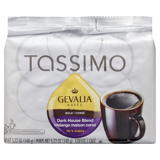 GEVALIA TASSO HOUSE BLACK 12KCUP, 5 X 148 G