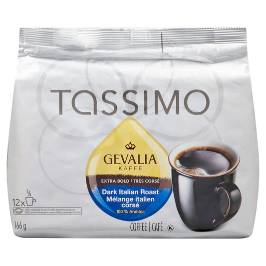 GEVALIA TASSO ITALIAN BLACK 12KCUP, 5 X 166 G