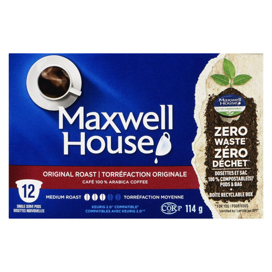 MAXHOUSE ORIGINAL ROAST 12 K-CUP, 6 X 114 G