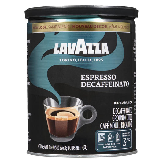 LAVAZZA ESPRESSO DECAFFEINATED COFFEE, 12 X 227 G