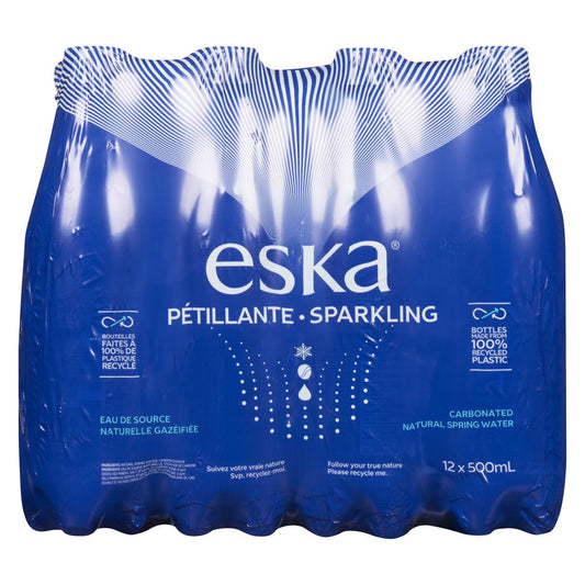 ESKA, CARBONATED BOTTLE SPRING WATER, 12 X 500 ML