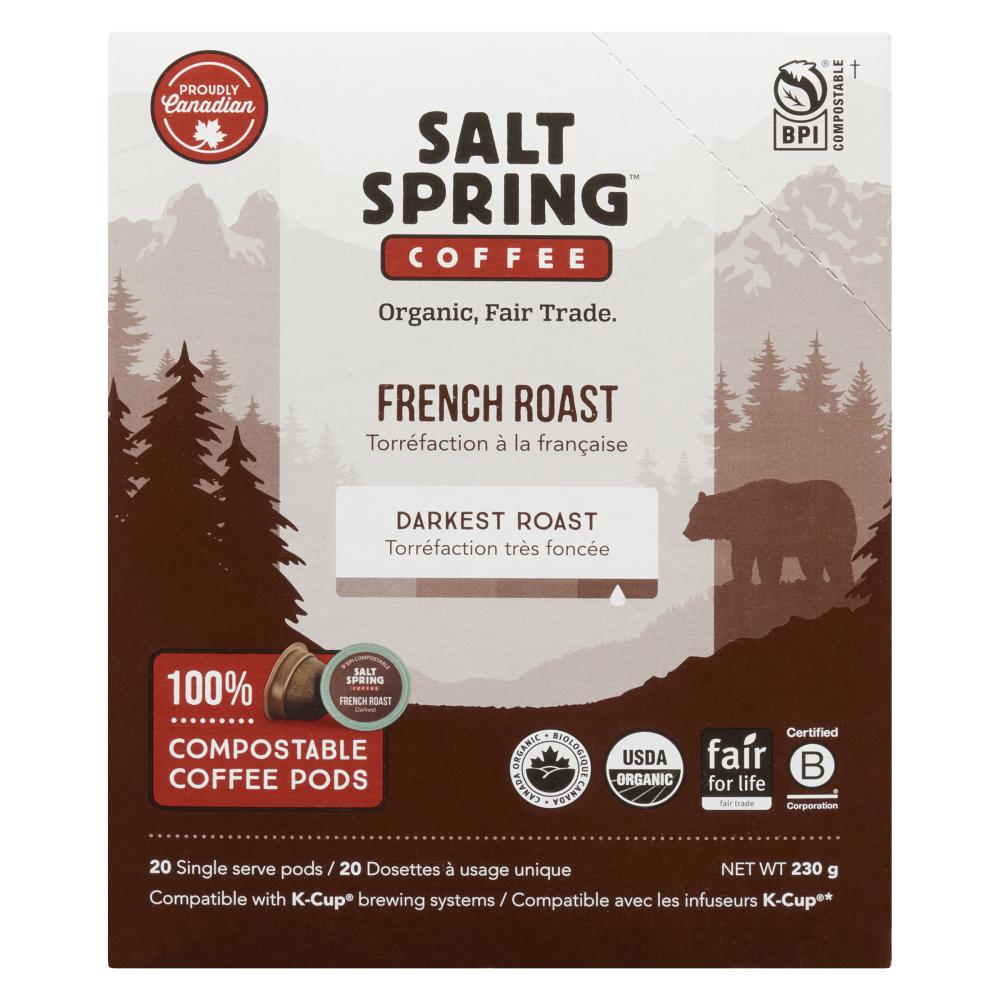 SALT SPRING COF, FRENCH ROAST, 6 x 230G