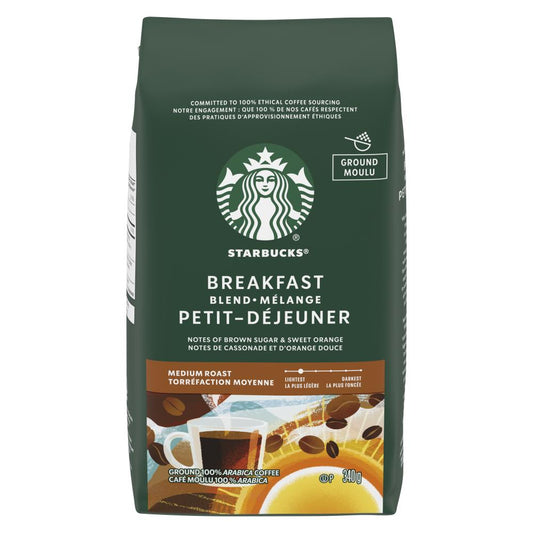STARBUCKS COFFEE MORNING BLEND WHOLE BEAN, 6 X 340 G