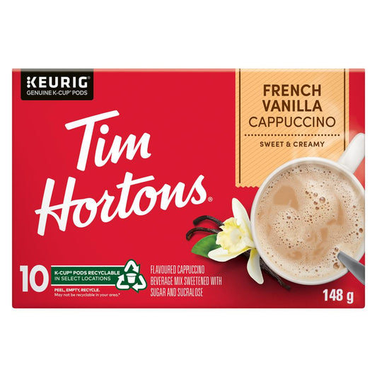 TIM HORTONS CAPPUCINO VANILLA FRENCH 10 KCUP, 6 X 10 UN