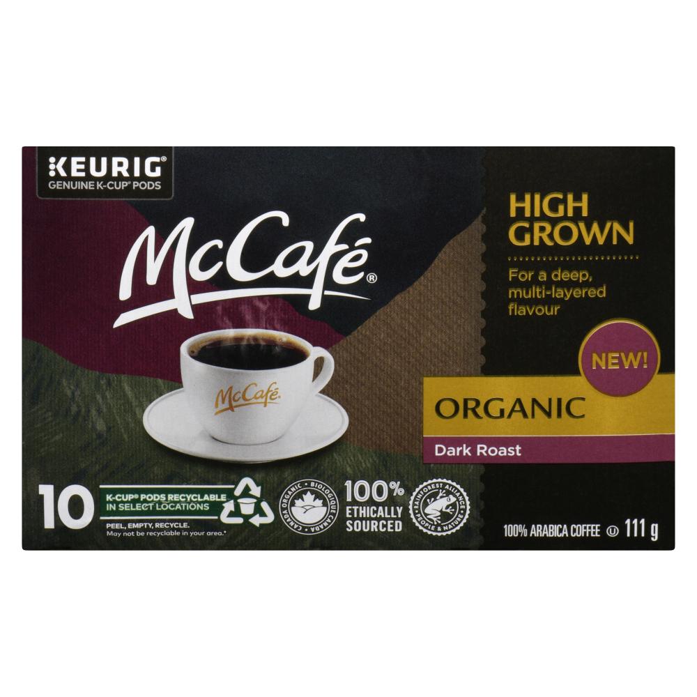 MCCAFE KCUP ORGANIC HIGH-ALTITUDE COFFEE, 6 X 10 UN