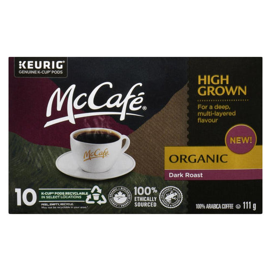 MCCAFE KCUP ORGANIC HIGH-ALTITUDE COFFEE, 6 X 10 UN