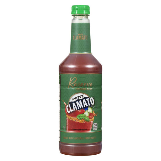 MOTTS CLAMATO CAESAR READY TO DRINK BEVERAGE WITH CLAM JUICE, 6 X 1 L