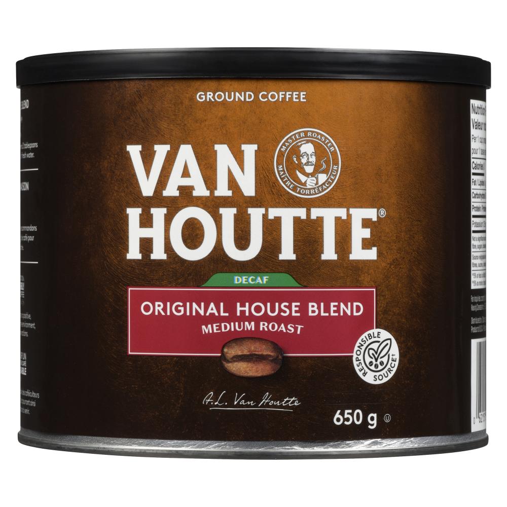 VAN HOUTTE DECAF VELVETY FILTERED COFFEE, 6 X 650 G
