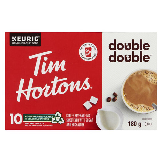 TIM HORTONS DOUBLE DOUBLE COFFEE 10 KCUP, 6 X 10 UN