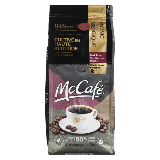MCCAFE ORGANIC HIGH-ALTITUDE COFFEE BEANS, 6 X 300 G