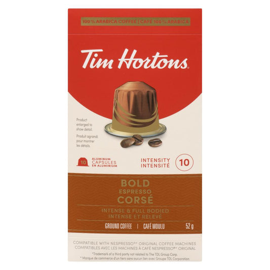 TIM HORTONS NESPRESSO STRONG ESPRESSO, 10 X 10 UN