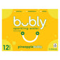 BUBLY PINEAPPLE SPARKLING WATER, 12 x 355 ML
