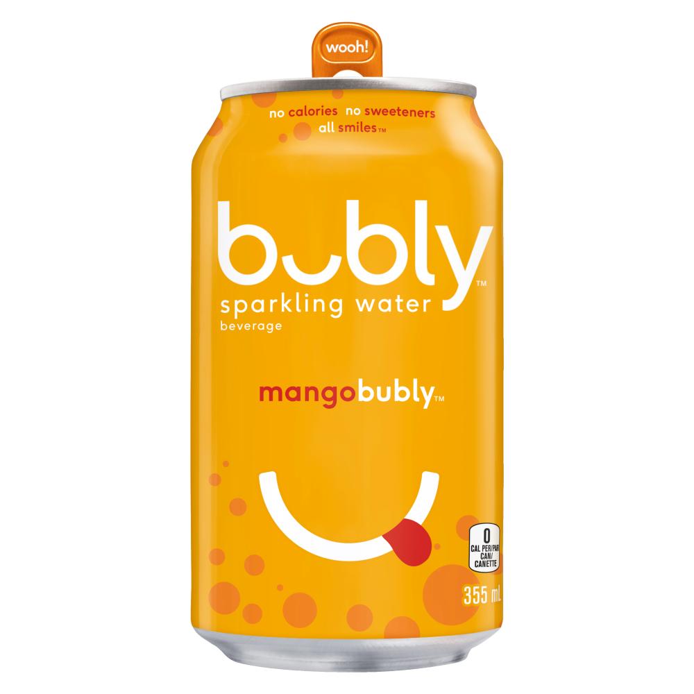 BUBLY MANGO SPARKLING WATER, 12 x 355 ML
