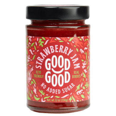 GOOD GOOD, SWEET STRAWBERRY SPREAD KETO FRIENDLY, 6 x 330G
