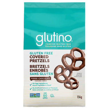 GLUTINO, PRETZELS CHOC COATED, 12 x 156G