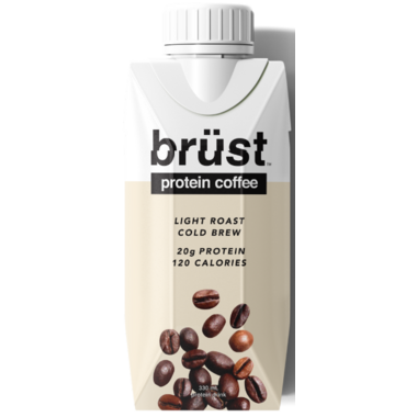 BRUST, COLD BREW PROTEIN COFFEE - LIGHT ROAST, 12 x 330ML