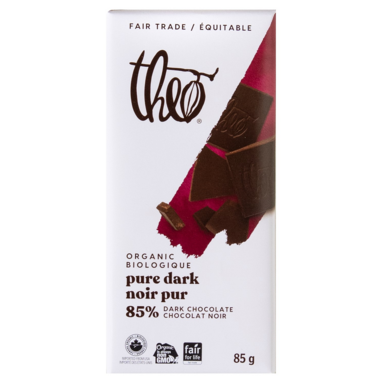 THEO, 85% DARK CHOCOLATE OR, 12 x 85 G