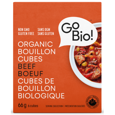 GO-BIO, GF BEEF BOUILLON CUBE OR, 15 x 66G