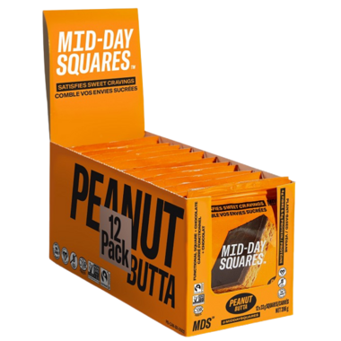 MID-DAY SQUARES, FUNCTIONAL SQUARES, PEANUT BUTTA (REFRIGERATED), 12 X 33G