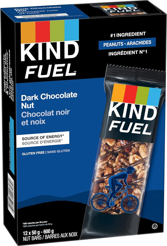 KIND, FUEL DOUBLE DARK CHOCOLATE, 12 x 50G