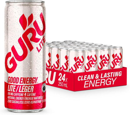 GURU BEVERAGE, LITE ENERGY DRINK OR, 24 x 250ML