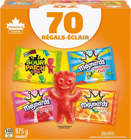 MAYNARDS ASSORTED CANDY 70 COUNT, 6 X 875 G